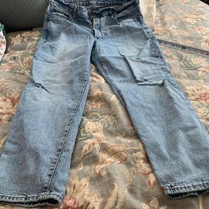 High rise straight jeans